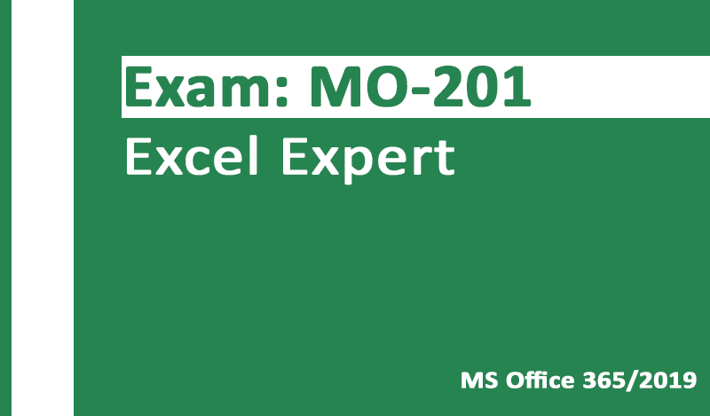 mos excel expert 2019 exam